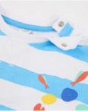 Sudadera de niño de punto y estampado a rayas