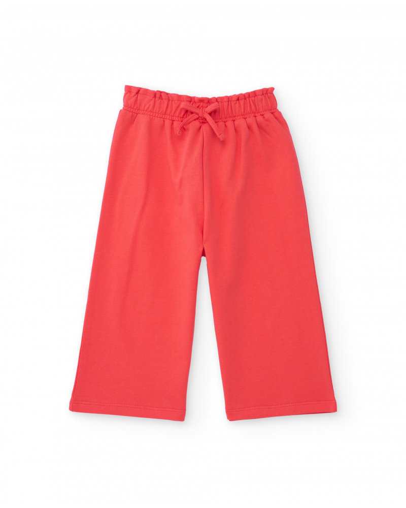 Pantalones de niña de punto y corte culotte