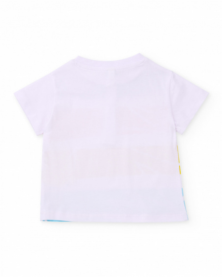 Camiseta de niño de punto con franjas horizontales
