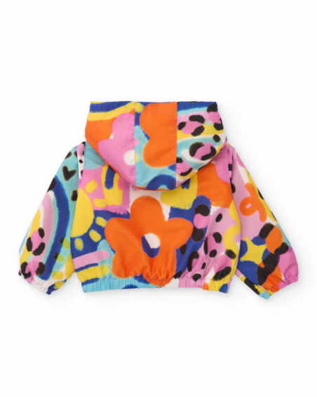 Chaqueta de niña de plana con diseño abstracto
