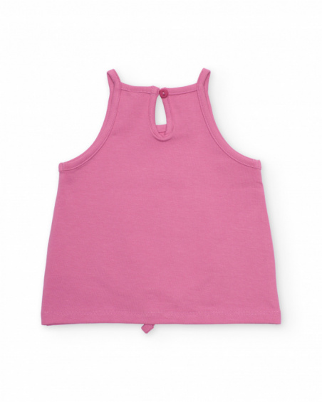 Camiseta de niña de punto y arcoíris con lentejuelas