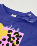 Camiseta de niña de punto con estampado frontal