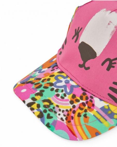 Gorra de niña de plana y orejitas de tela