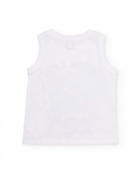 Camiseta de niño de punto y tirantes