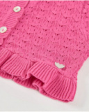 Chaqueta de niña de tricot y calado decorativo