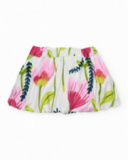 Falda de niña de plana con diseño floral