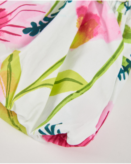 Falda de niña de plana con diseño floral