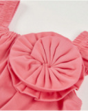 Blusa de niña de plana y gran flor frontal