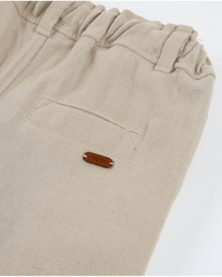 Pantalones de niño de plana con cinturilla elástica