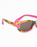 Gafas de sol de niña con apliques de flores decorativas