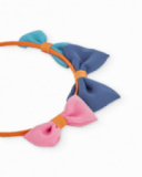 Diadema de niña de plana con lazos decorativos