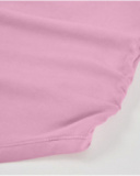 Camiseta de niña de punto con frunces laterales