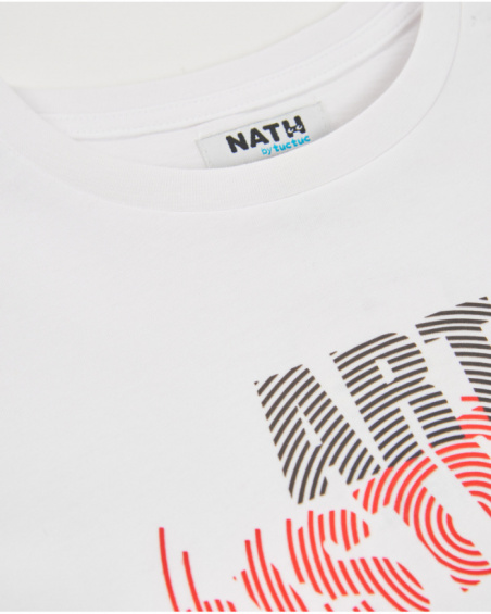 Camiseta de niño de punto con estampado frontal