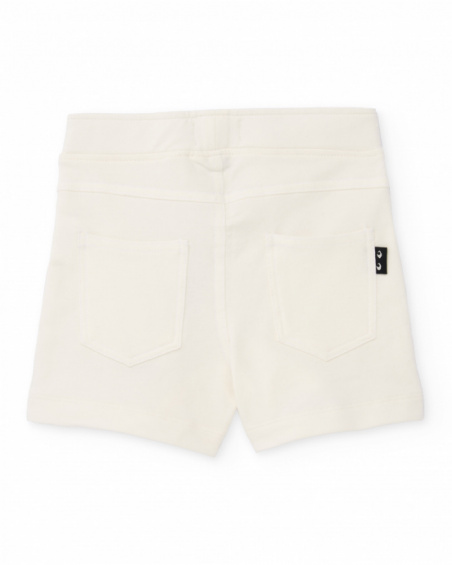 Short de niña de punto y tejido elástico