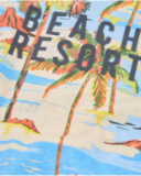 Camiseta de niño de punto con estampado tropical