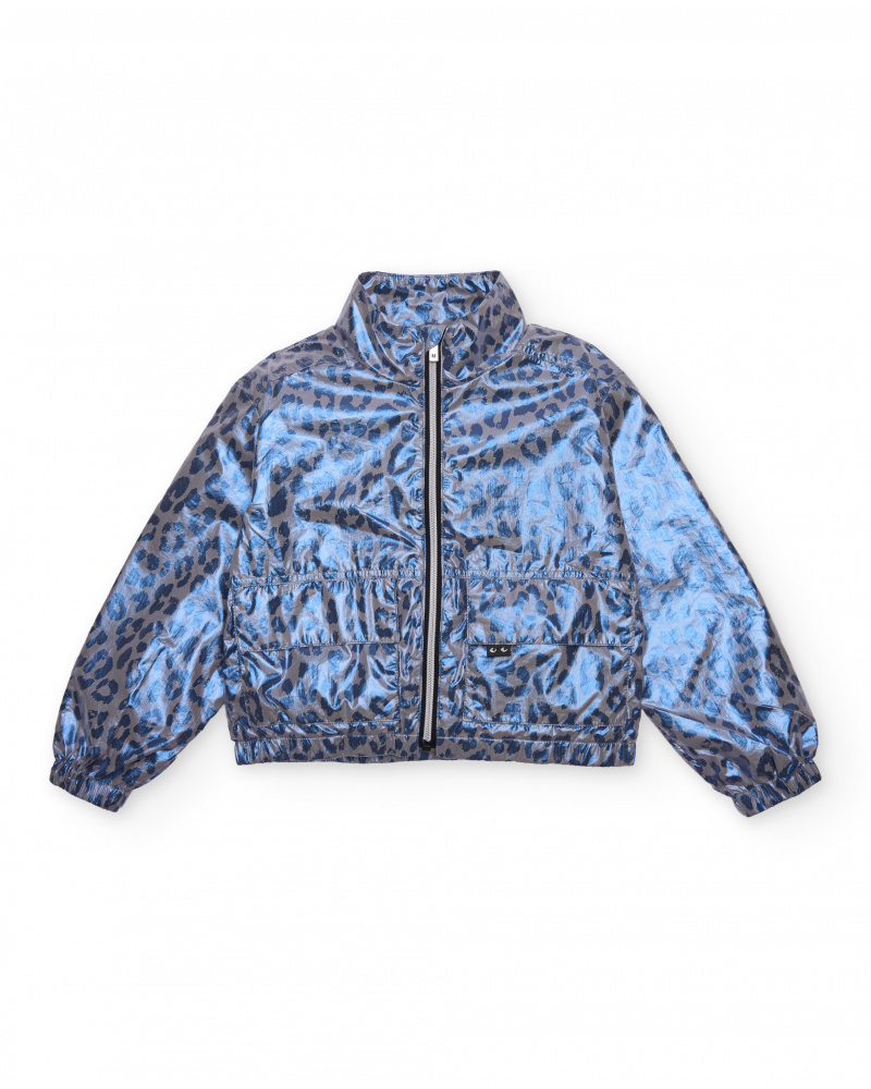 Chaqueta de niña de plana con diseño animal print