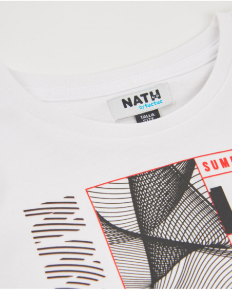 Camiseta de niño de punto de inspiración urbana