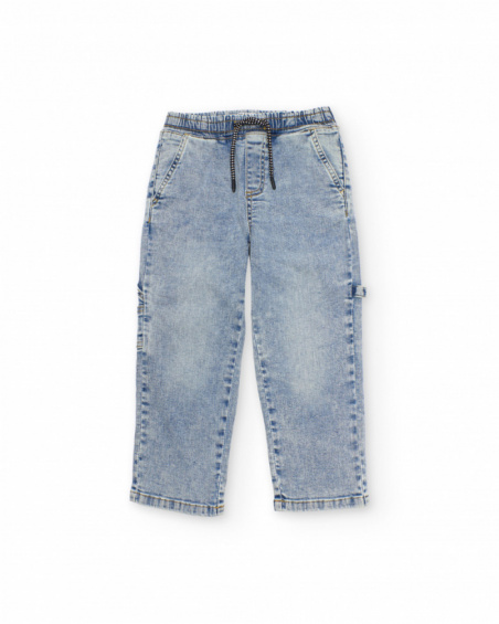 Pantalones de niño de plana y tejido denim