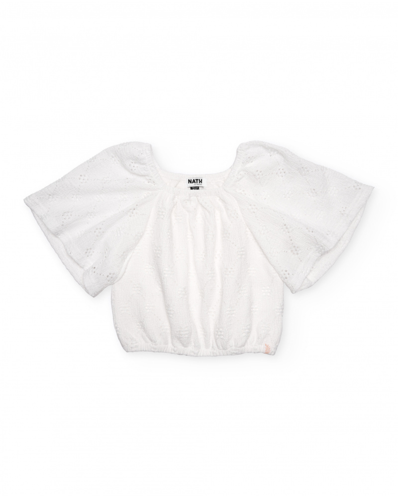 Blusa de niña de punto con mangas amplias