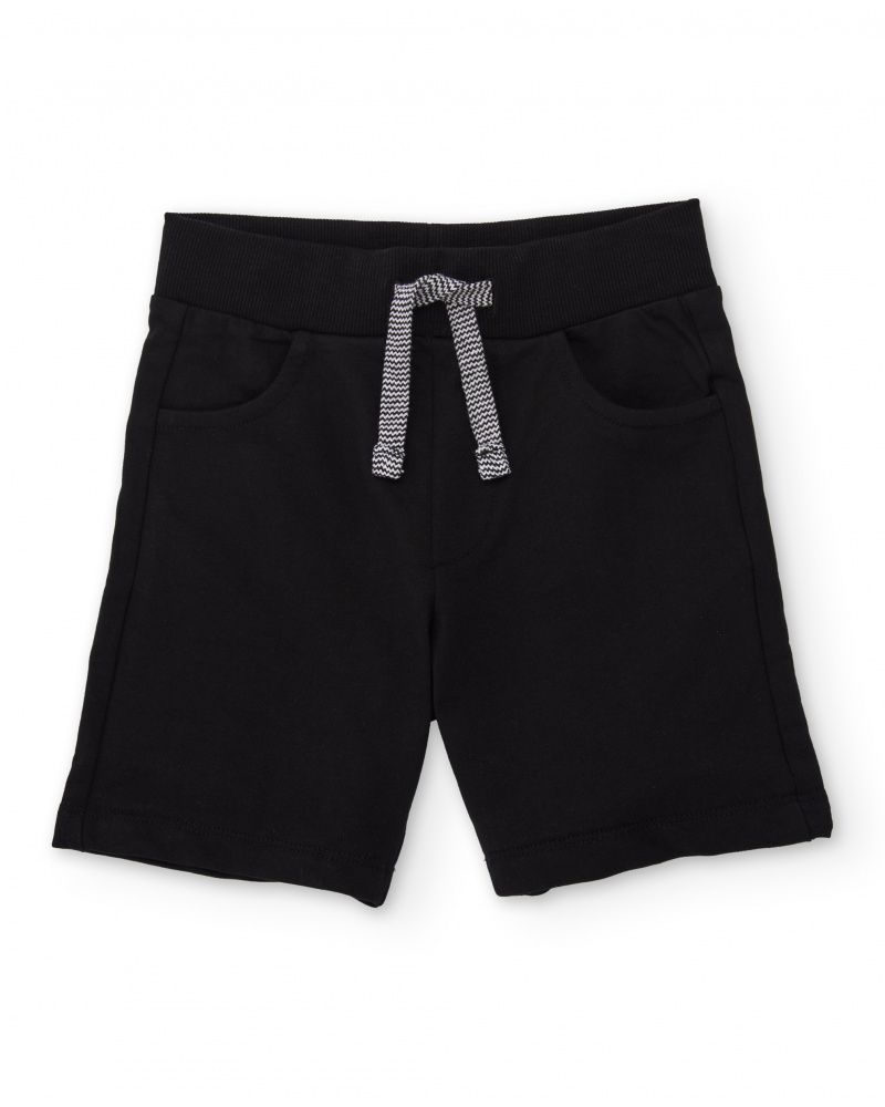 Bermuda de niño de punto con cordón ajustable