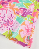 Falda de niña de punto con llamativo diseño floral