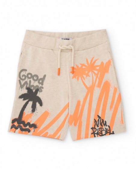 Bermuda de niño de punto y estampado estilo grafiti