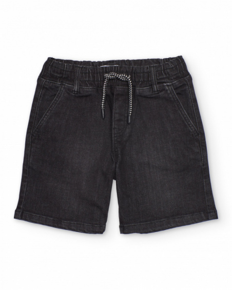 Bermuda de niño de plana y tejido denim