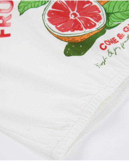 Camiseta de niña de punto con bajo engomado