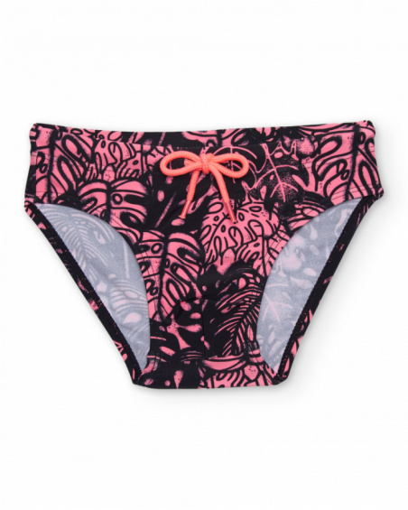 Bañador de niño de punto con cordón decorativo