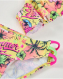 Bikini de niña de punto con volante en el top