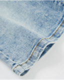 Pantalones de niña de plana y tejido denim