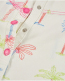 Vestido de niña de plana y estampado palmeras