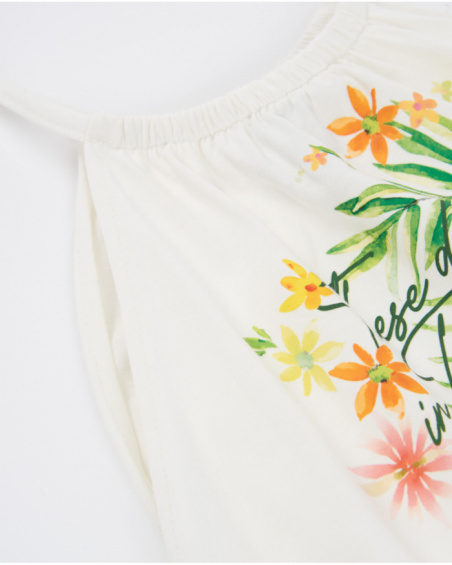 Top de niña de punto con escote halter