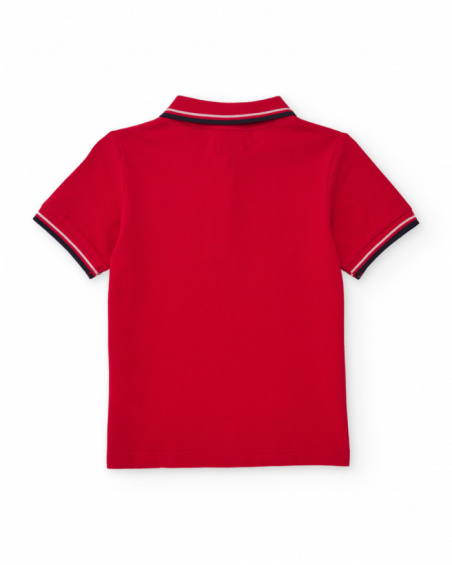 Polo de niño de punto con detalles en contraste