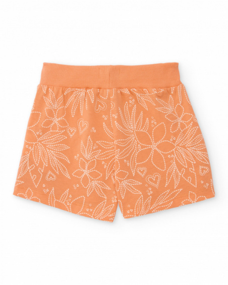 Conjunto de niña de punto con estampado tropical