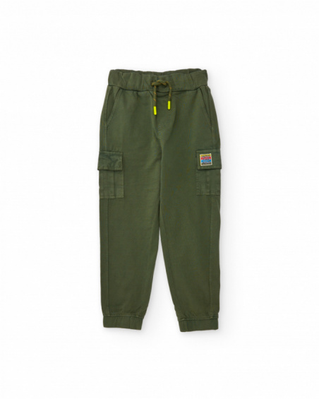 Pantalones de niño de punto con bolsillos cargo