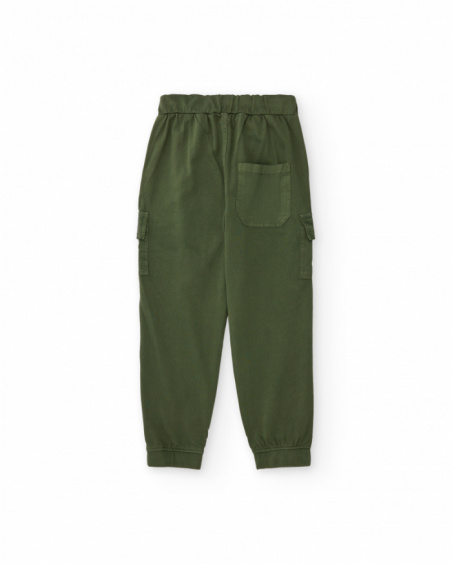 Pantalones de niño de punto con bolsillos cargo