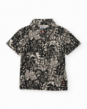 Polo de niño de punto con estampado integral