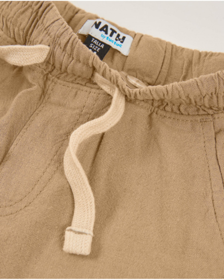 Pantalones de niño de plana con cintura elástica