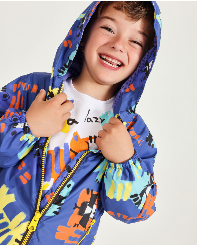 Chaqueta de niño de plana y estampado de animales