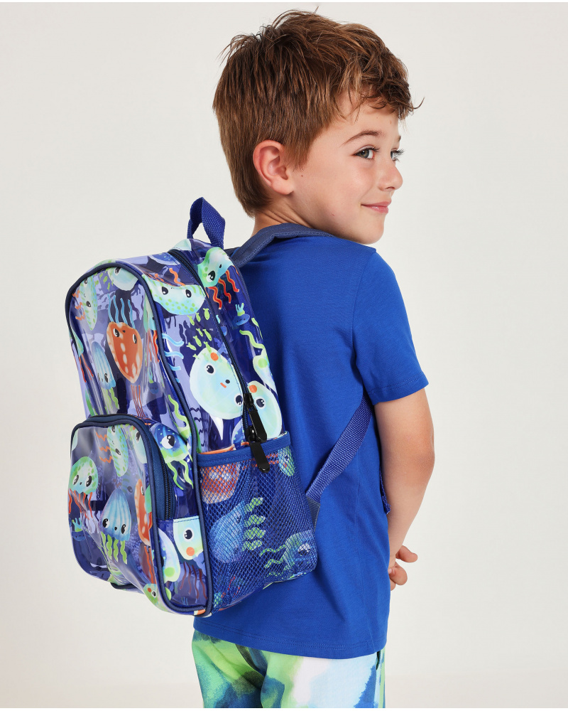 Mochila de niño de plana y cierre con cremallera