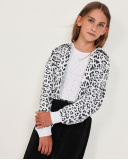 Sudadera de niña de punto con diseño animal print | tuc tuc
