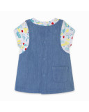 VESTIDO DENIM Y PUNTO EFECTO PICHI NIÑA AZUL DINOLOCO VESTIDO DENIM Y PUNTO EFECTO PICHI NIÑA AZUL DINOLOCO