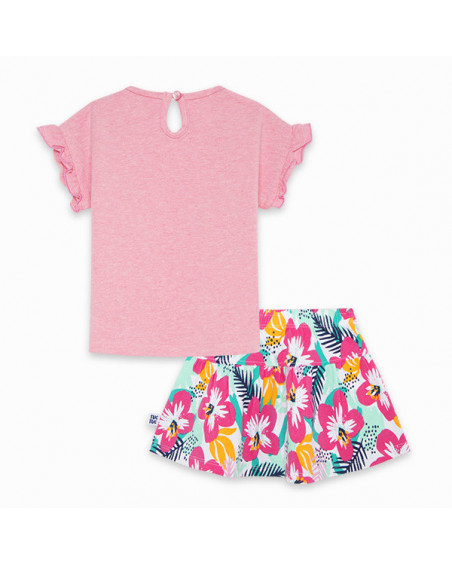 CONJUNTO CAMISETA Y FALDA PUNTO FLORES NIÑA ROSA LOVE SAUVAGE CONJUNTO CAMISETA Y FALDA PUNTO FLORES NIÑA ROSA LOVE SAUVAGE