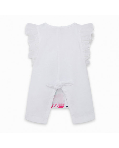 CAMISETA PUNTO Y TUL VOLANTES NIÑA BLANCA LOVE SAUVAGE CAMISETA PUNTO Y TUL VOLANTES NIÑA BLANCA LOVE SAUVAGE