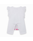 CAMISETA PUNTO Y TUL VOLANTES NIÑA BLANCA LOVE SAUVAGE CAMISETA PUNTO Y TUL VOLANTES NIÑA BLANCA LOVE SAUVAGE