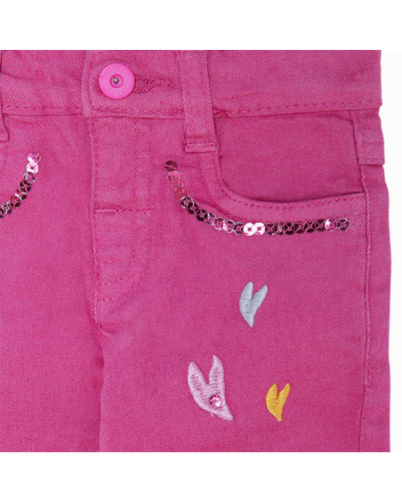 PANTALÓN SARGA LENTEJUELAS EN BOLSILLOS NIÑA ROSA LOVE SAUVAGE PANTALÓN SARGA LENTEJUELAS EN BOLSILLOS NIÑA ROSA LOVE SAUVAGE