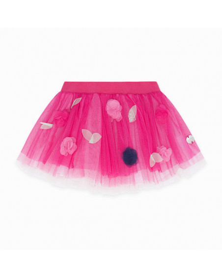 FALDA TUL FLORES Y GLITTER NIÑA ROSA LOVE SAUVAGE FALDA TUL FLORES Y GLITTER NIÑA ROSA LOVE SAUVAGE