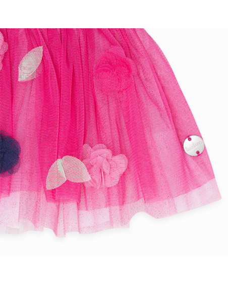 FALDA TUL FLORES Y GLITTER NIÑA ROSA LOVE SAUVAGE FALDA TUL FLORES Y GLITTER NIÑA ROSA LOVE SAUVAGE