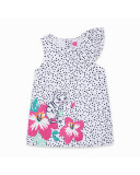 VESTIDO PUNTO ESTAMPADO NIÑA BLANCO LOVE SAUVAGE VESTIDO PUNTO ESTAMPADO NIÑA BLANCO LOVE SAUVAGE